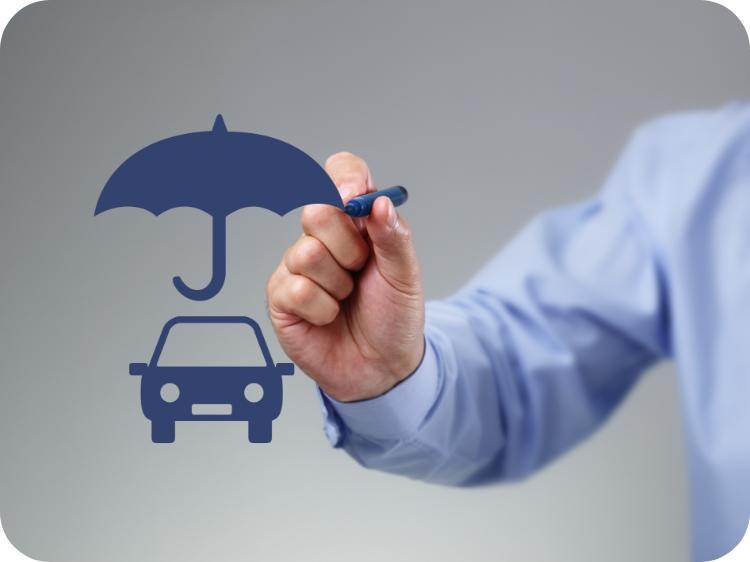 Ikona parasola i samochodu